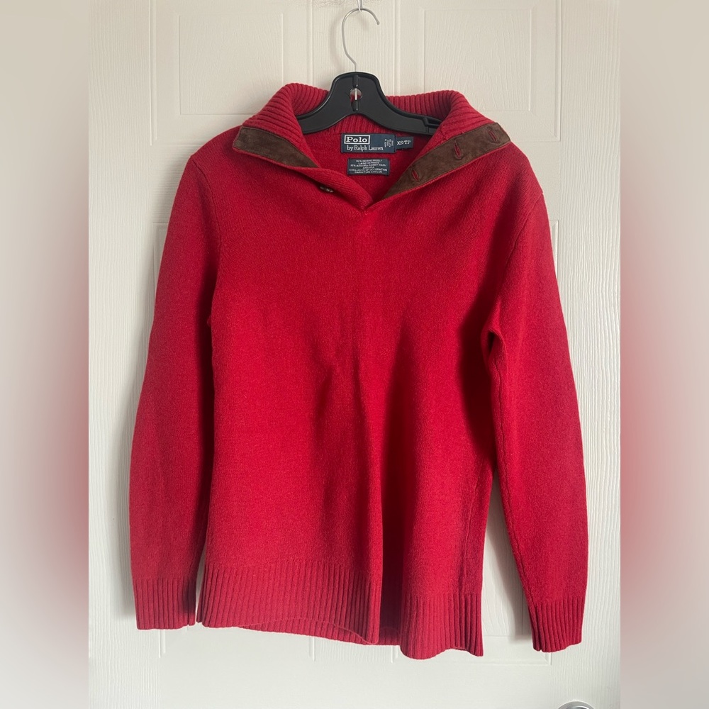 Polo Ralph Lauren Wool Sweater Red XS Merino Angora